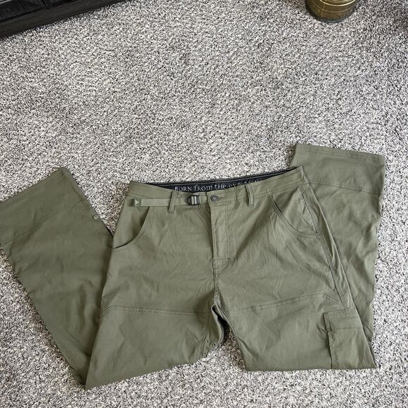 Prana Men's Stretch Zion Pants Size 35X30 Outdoor Hiking Green NEW WITHOUT TAG